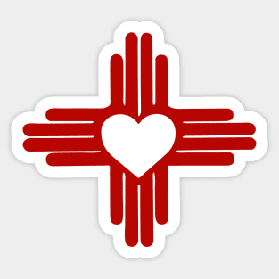 Zia Heart Symbol - New Mexico State Flag Sticker